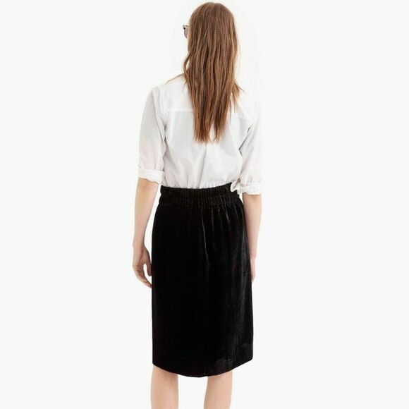 Jcrew nwt velvet pull-on midi skirt with pockets size  M - Picture 5 of 10